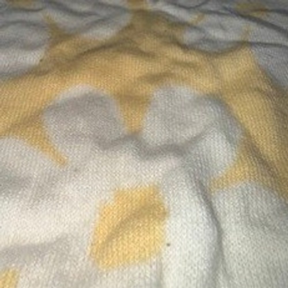Womens Yellow White Flower Print Long Sleeve Knit Sweater Top - Picture 4 of 4